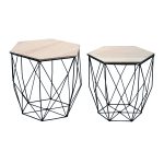 SET TAVOLINI CONTENITORI ROVERE/NERO PRISM