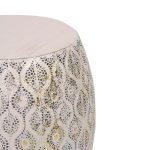 TAVOLINO LESHA IN METALLO IN ROSA CHIARO E ORO - immagine 2