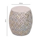 TAVOLINO LESHA IN METALLO IN ROSA CHIARO E ORO - immagine 5