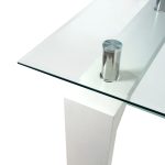 TAVOLO RENEE 2 PIANI VETRO GAMBE BIANCHE - immagine 5