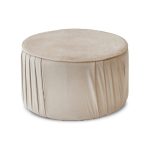 POUF IN VELLUTO BEIGE REGIO - immagine 3