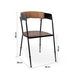 Sedia Panama ferro battuto e legno massello - immagine 4