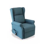POLTRONA RELAX BERGERE ARLETTE 2 MOTORI ELETTRICA ALZAPERSONA BLU - immagine 8