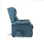 POLTRONA RELAX BERGERE ARLETTE 2 MOTORI ELETTRICA ALZAPERSONA BLU - immagine 9