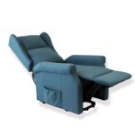 POLTRONA RELAX BERGERE ARLETTE 2 MOTORI ELETTRICA ALZAPERSONA BLU - immagine 5