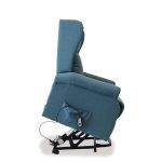 POLTRONA RELAX BERGERE ARLETTE 2 MOTORI ELETTRICA ALZAPERSONA BLU - immagine 3