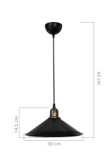 Lampada da soffitto Stel nera - immagine 3