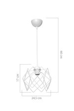 Lampada da soffitto Zoka bianca - immagine 2