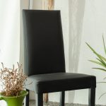 SEDIA ORNELLA IN SIMILPELLE CON GAMBE IN LEGNO TINTA UNITA - immagine 2