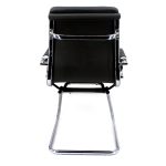 POLTRONA MITO ATTESA ECOPELLE NERO/CROMATA - immagine 4