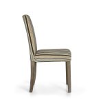 SEDIA YARI IN TESSUTO CANAPA RIGATO E GAMBE ROVERE - immagine 5