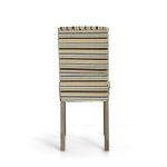 SEDIA YARI IN TESSUTO CANAPA RIGATO E GAMBE ROVERE - immagine 4