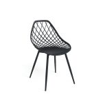 SEDIA DIVA  IN POLIPROPILENE GAMBE METALLO