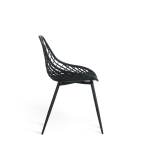 SEDIA DIVA  IN POLIPROPILENE GAMBE METALLO - immagine 3